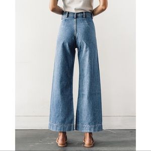 ✨NWT✨ Jesse Kamm Sailor Pants in Cowboy Blue Japanese Denim, Size 0